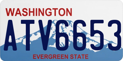 WA license plate ATV6653