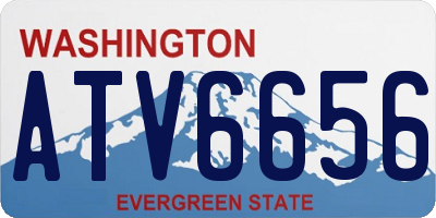 WA license plate ATV6656