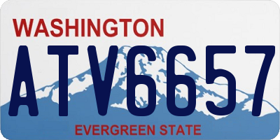 WA license plate ATV6657