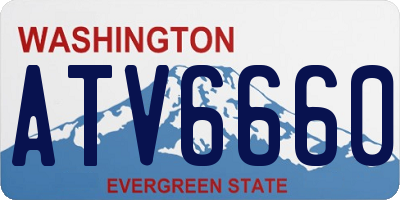 WA license plate ATV6660