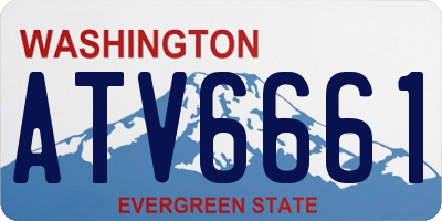 WA license plate ATV6661