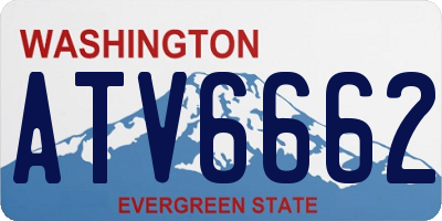 WA license plate ATV6662