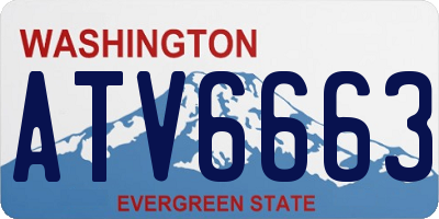 WA license plate ATV6663