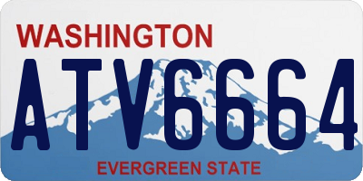 WA license plate ATV6664