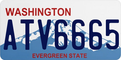 WA license plate ATV6665