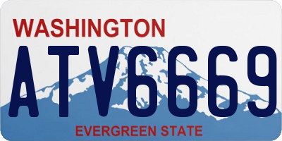 WA license plate ATV6669
