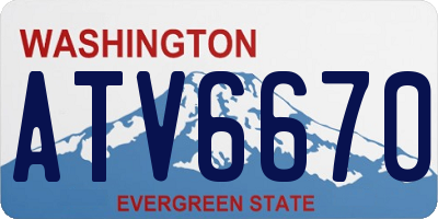 WA license plate ATV6670