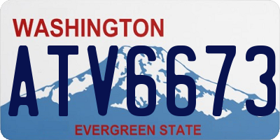 WA license plate ATV6673