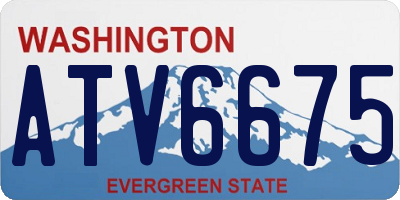 WA license plate ATV6675