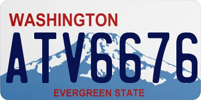 WA license plate ATV6676