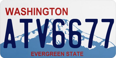 WA license plate ATV6677