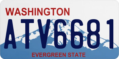 WA license plate ATV6681