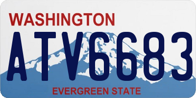 WA license plate ATV6683