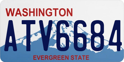 WA license plate ATV6684