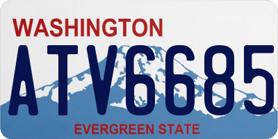 WA license plate ATV6685