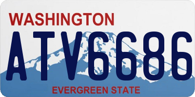 WA license plate ATV6686