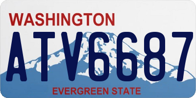 WA license plate ATV6687
