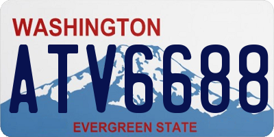 WA license plate ATV6688