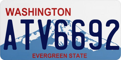WA license plate ATV6692