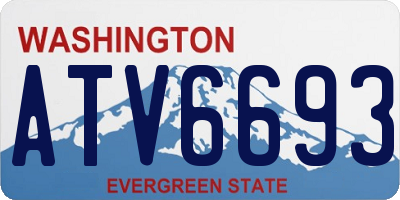 WA license plate ATV6693