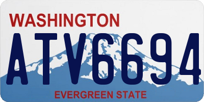 WA license plate ATV6694
