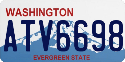 WA license plate ATV6698