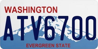 WA license plate ATV6700
