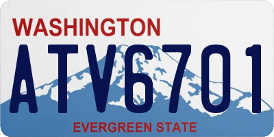 WA license plate ATV6701