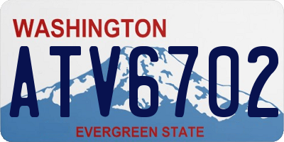 WA license plate ATV6702