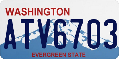 WA license plate ATV6703