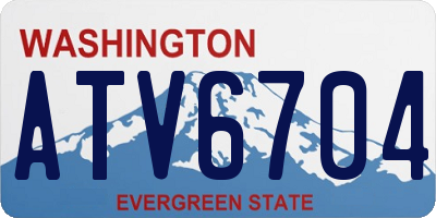 WA license plate ATV6704
