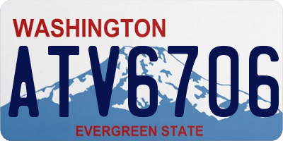 WA license plate ATV6706