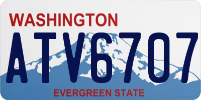 WA license plate ATV6707
