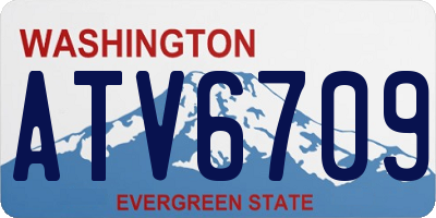 WA license plate ATV6709