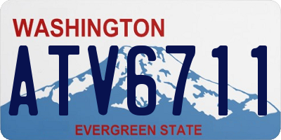 WA license plate ATV6711