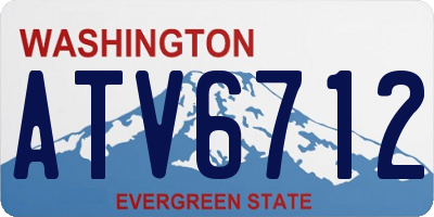 WA license plate ATV6712