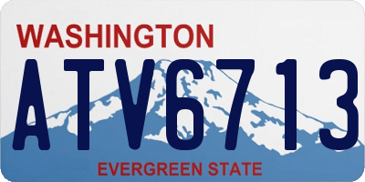 WA license plate ATV6713