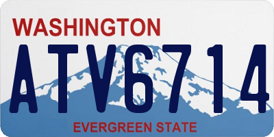 WA license plate ATV6714