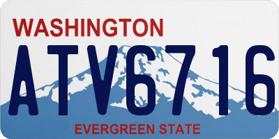 WA license plate ATV6716