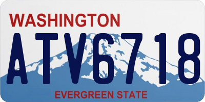 WA license plate ATV6718