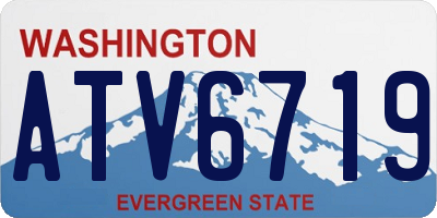 WA license plate ATV6719