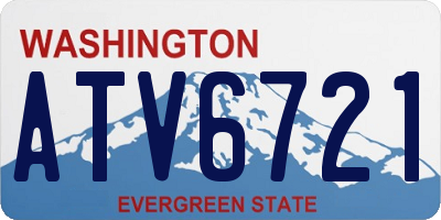 WA license plate ATV6721