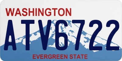 WA license plate ATV6722