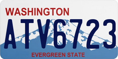 WA license plate ATV6723