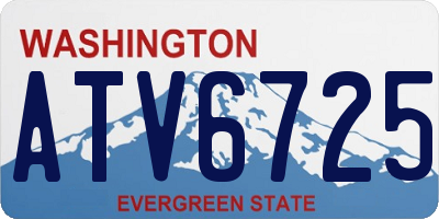 WA license plate ATV6725