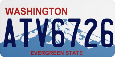 WA license plate ATV6726