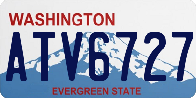 WA license plate ATV6727