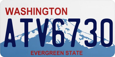WA license plate ATV6730
