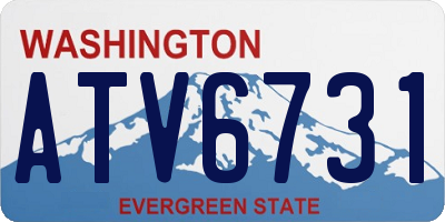 WA license plate ATV6731