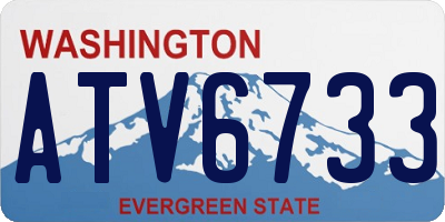 WA license plate ATV6733